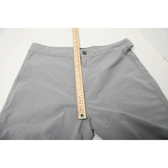 Faherty Shorts Mens 35 Gray All Day Hybrid Drawstring Zip Pocket Stretch Tech - Picture 9 of 11